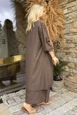Made in Italy Purdy Pure Cotton Smock Dress Dark Chocolate